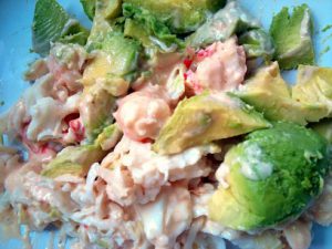 Avocado and crab salad