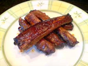 Sticky barbecue ribs