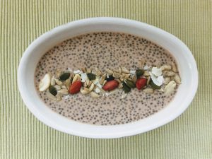 High fibre chia breakfast