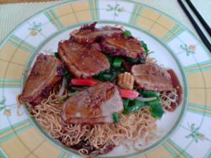 Duck crispy noodles