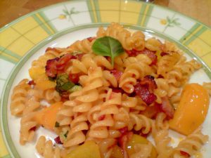 spicy bacon pasta